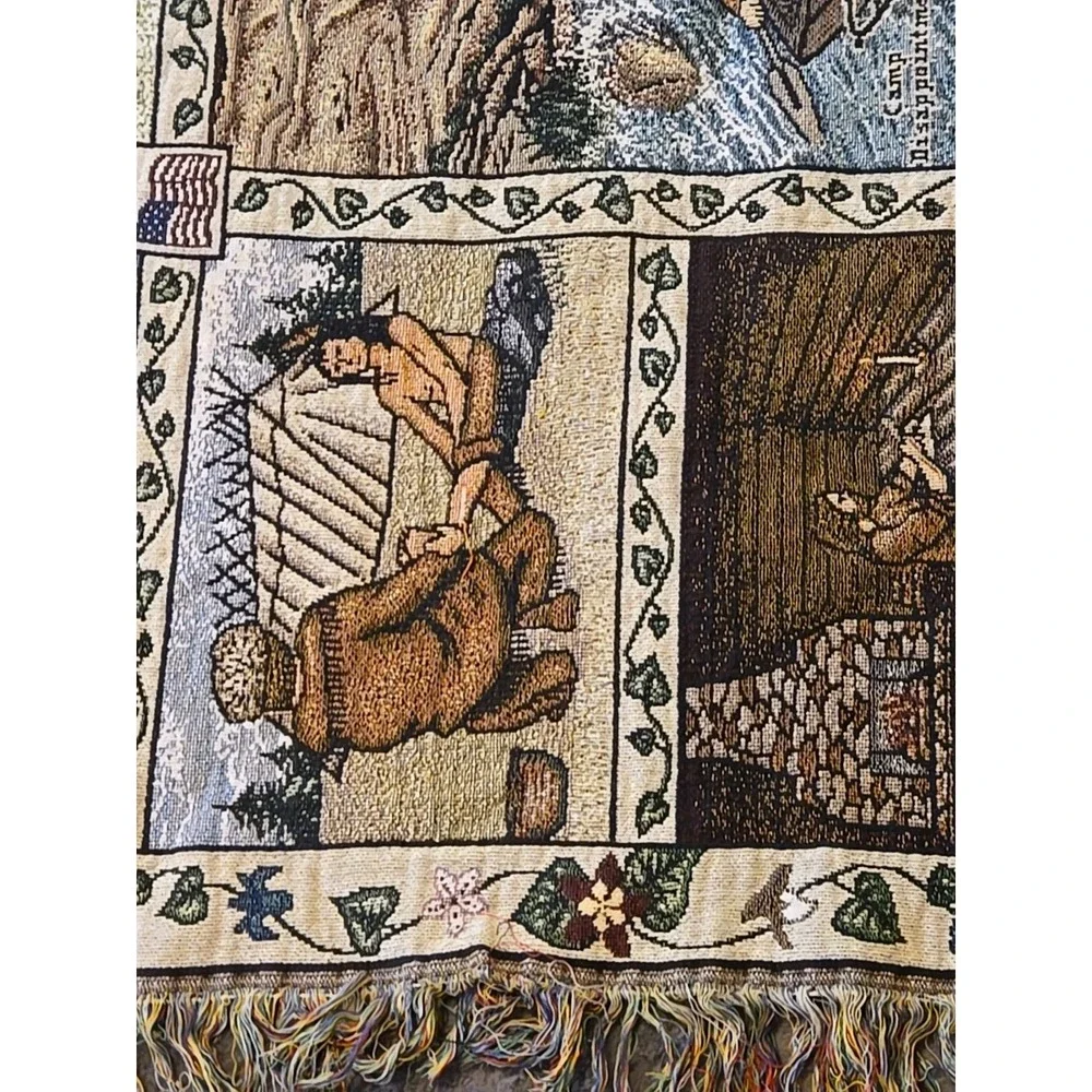 Lewis & Clark Corps Of Discovery Afghan Throw Mill Street Design Woven Tapestry
